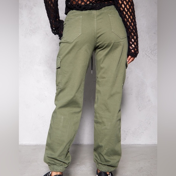 Old navy elastic waist army green cargo joggers - Picture 2 of 9